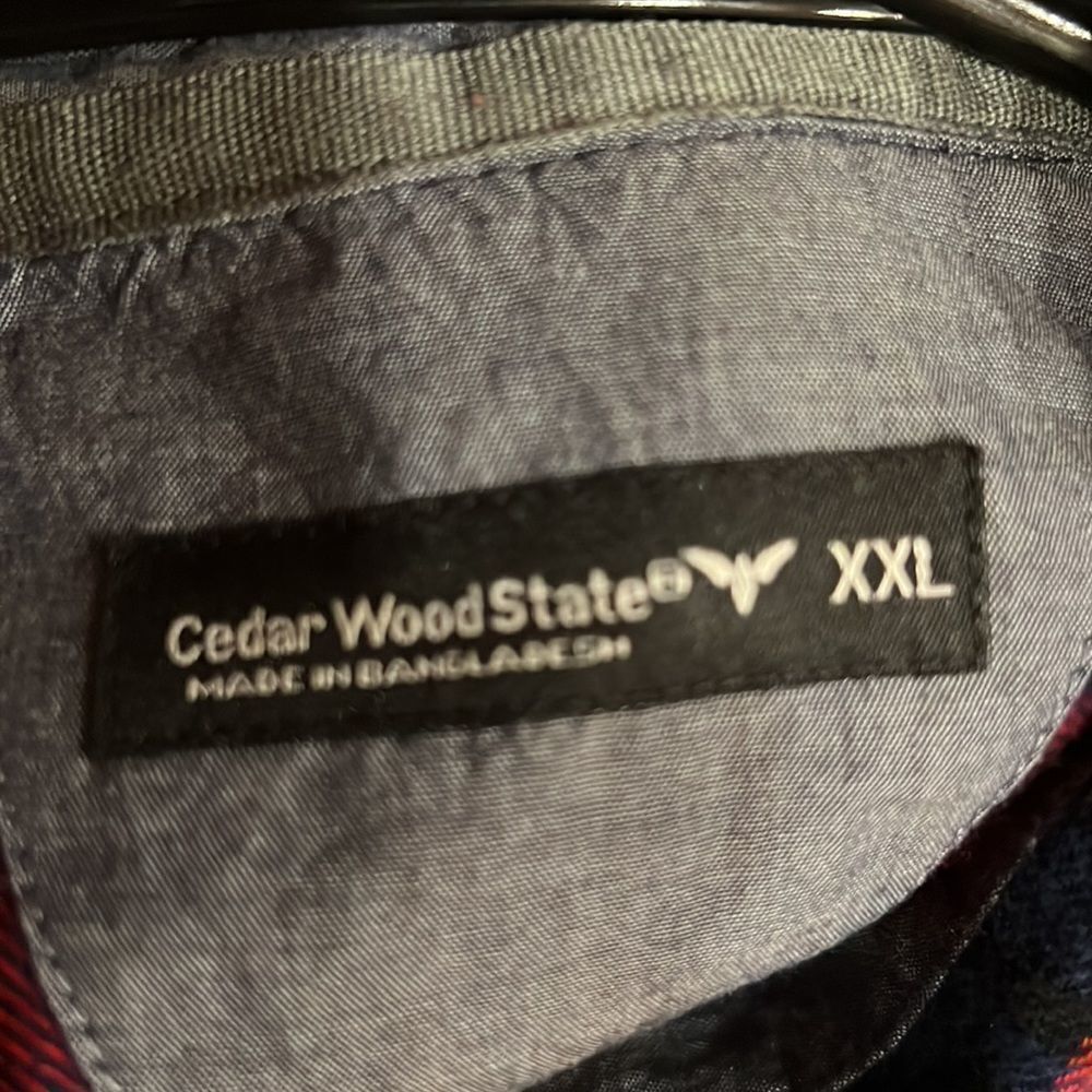 Cedar Wood State XXL (2xl) plaid flannel red blue - Picture 6 of 8
